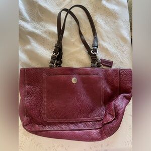 Vintage burgandy Coach purse